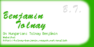 benjamin tolnay business card