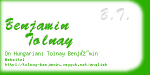 benjamin tolnay business card